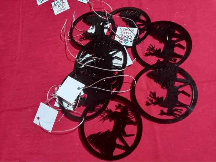 Kobkom By DM black plexiglass deer - minimalist modern Christmas decoration