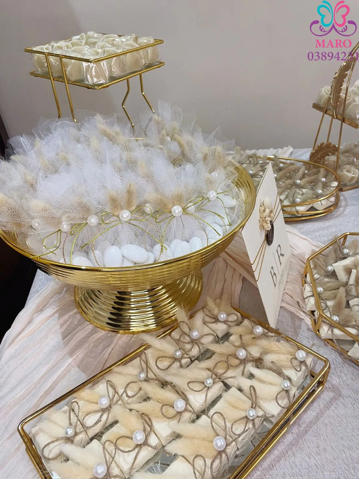 Handmade souvenir and chocolate decoration with elegant packaging