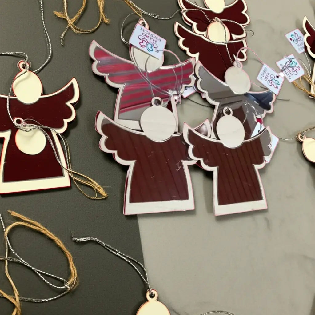 Kobkom By DM handmade wooden Christmas angel - holiday keepsake ornament