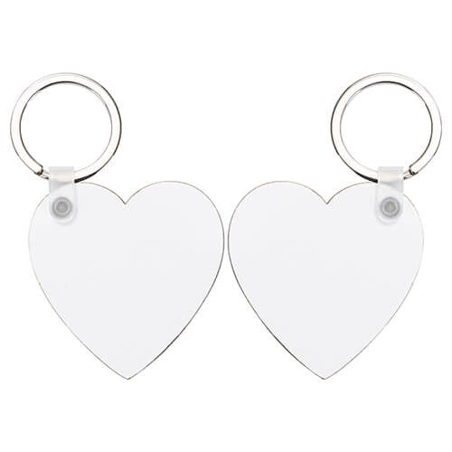 Double sided MDF keychain for sublimation heart from Kobkom By D&M