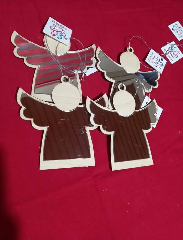 Kobkom By DM handmade wooden Christmas angel - holiday keepsake ornament