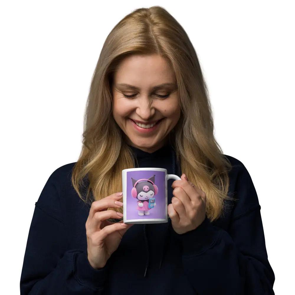 “Labubu-inspired ceramic mug with whimsical character design”