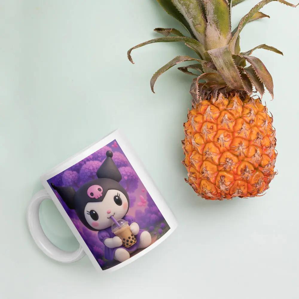Labubu-inspired ceramic mug with whimsical character design