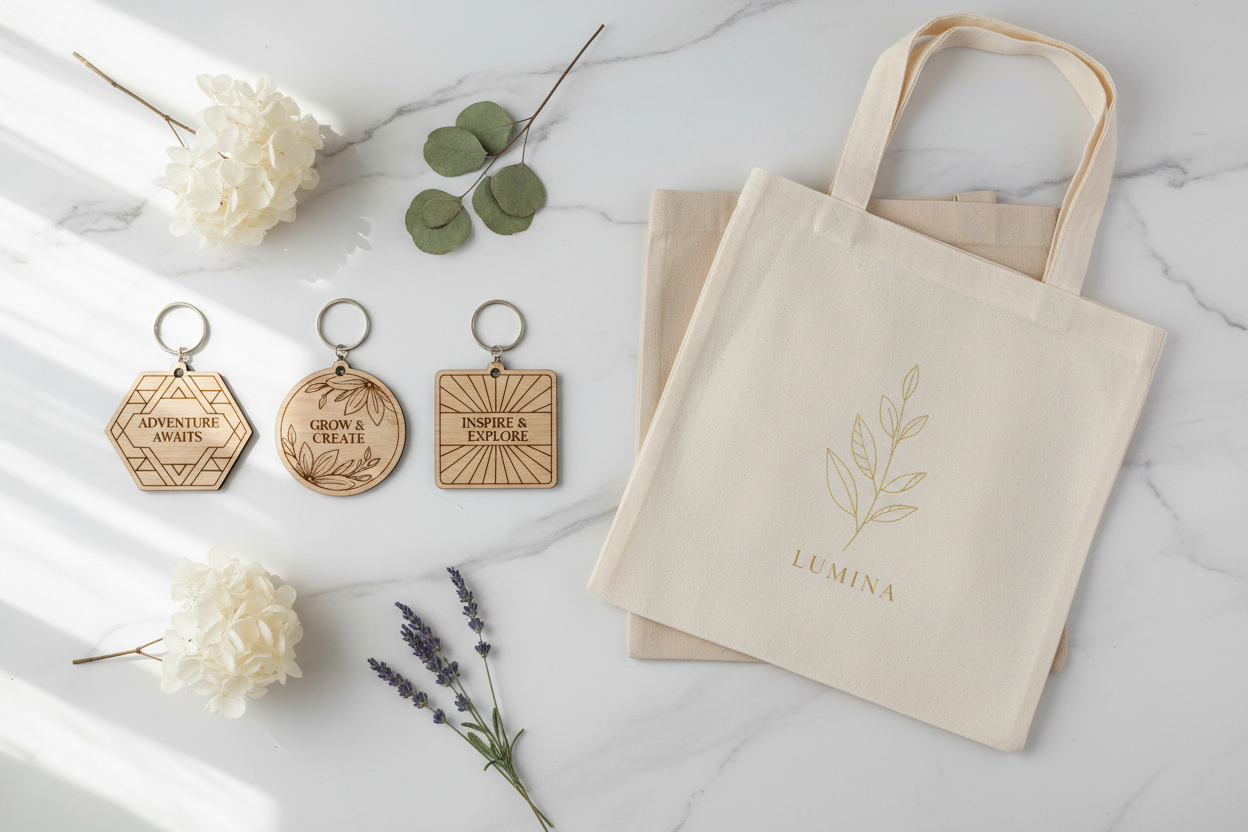 Personalized Key Chain & Tote Bag