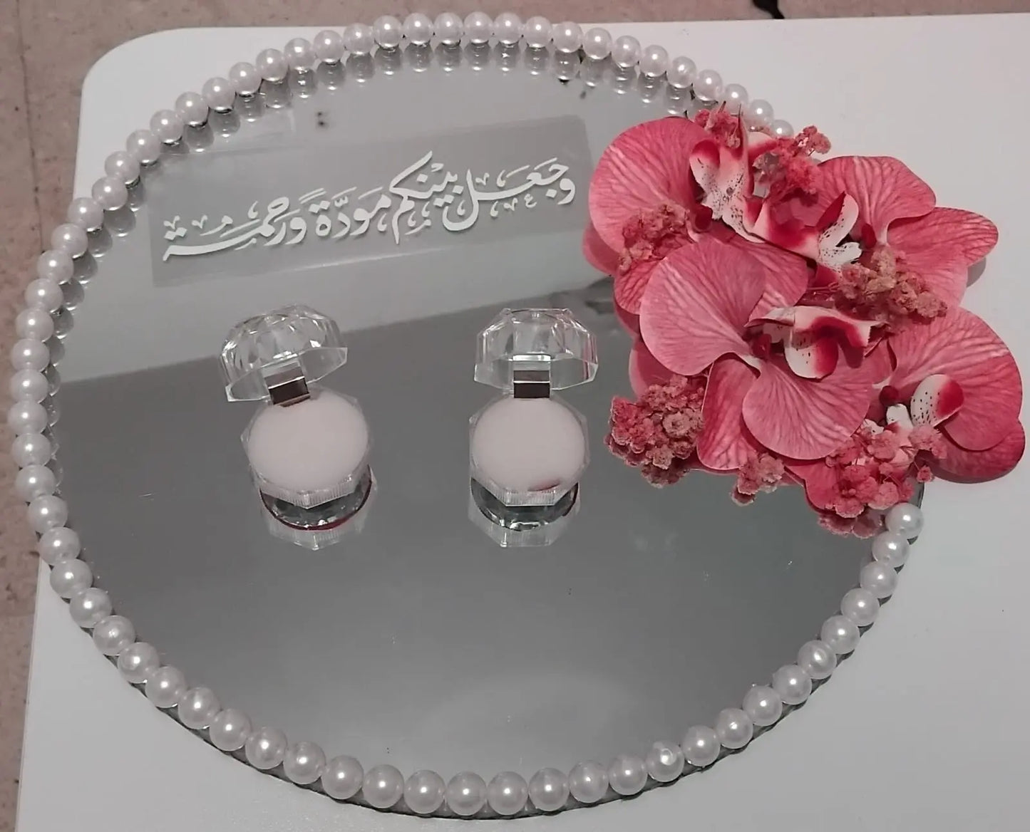 Kobkom By DM wedding tray - personalized presentation tray for rings and gifts