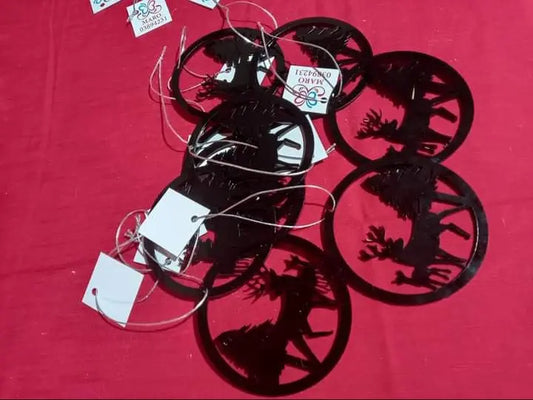 Kobkom By DM black plexiglass deer - minimalist modern Christmas decoration