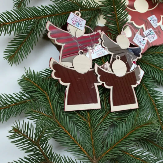 Kobkom By DM handmade wooden Christmas angel - holiday keepsake ornament