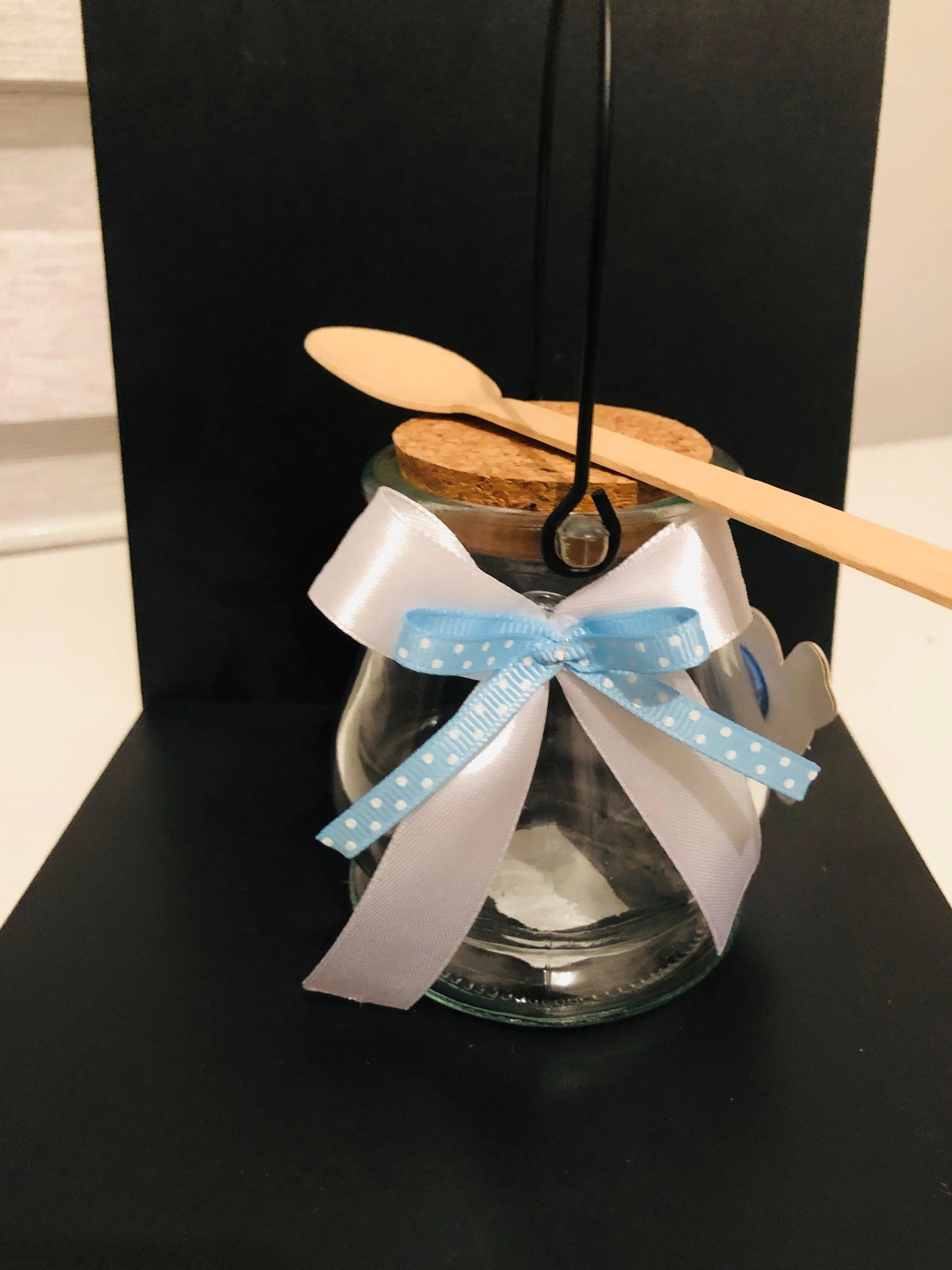 Glass tooth fairy keepsake jar for baby’s first tooth