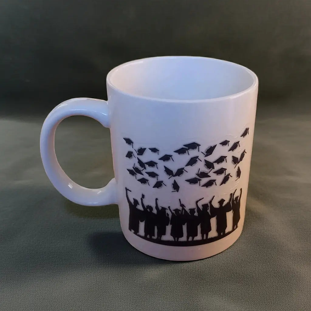 Graduation mug with personalized name and year design