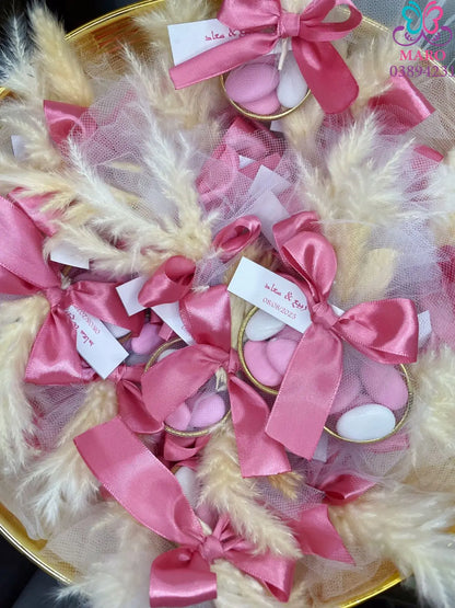 Handmade souvenir and chocolate decoration with elegant packaging