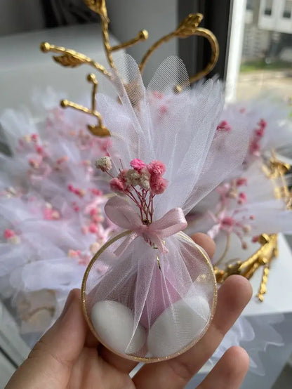 Handmade souvenir and chocolate decoration with elegant packaging