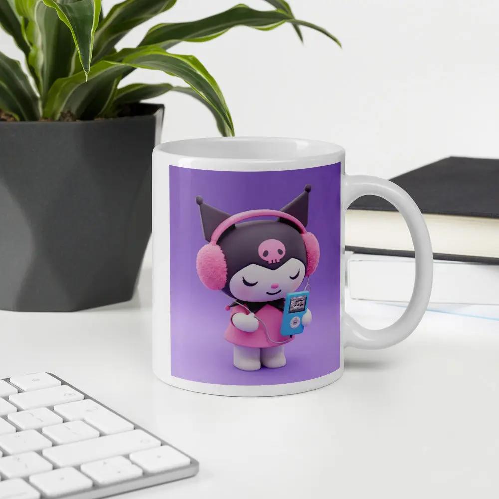 Labubu-inspired ceramic mug with whimsical character design