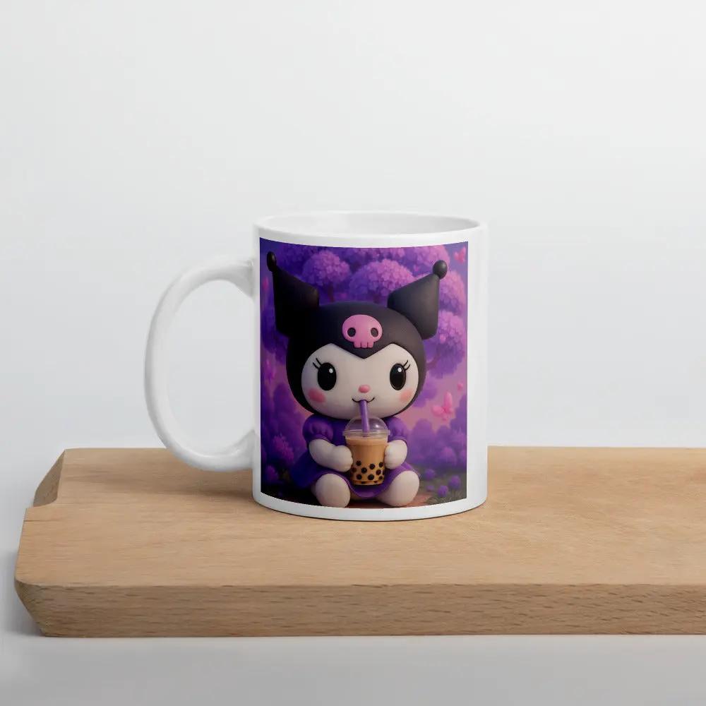 “Labubu-inspired ceramic mug with whimsical character design”