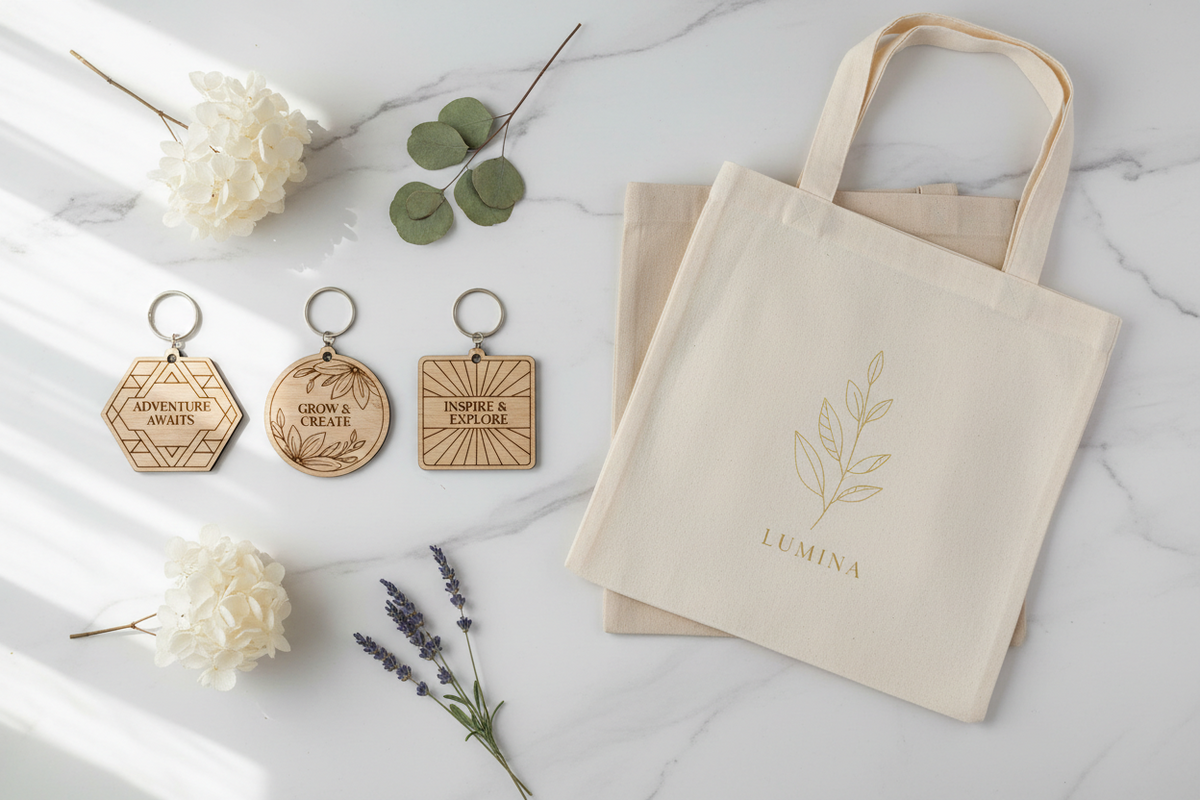 Personalized Key Chain & Tote Bag