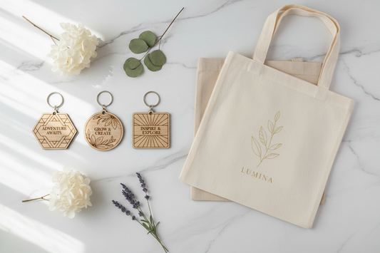 Personalized Key Chain & Tote Bag