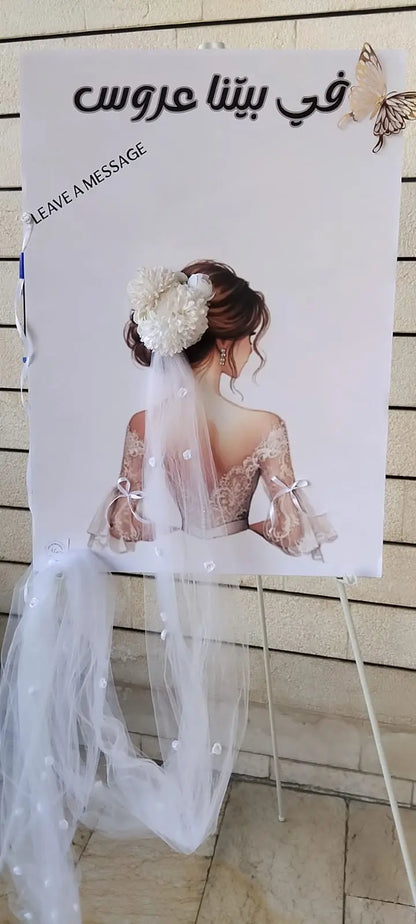 Kobkom By DM personalized wedding poster - custom art with names and date