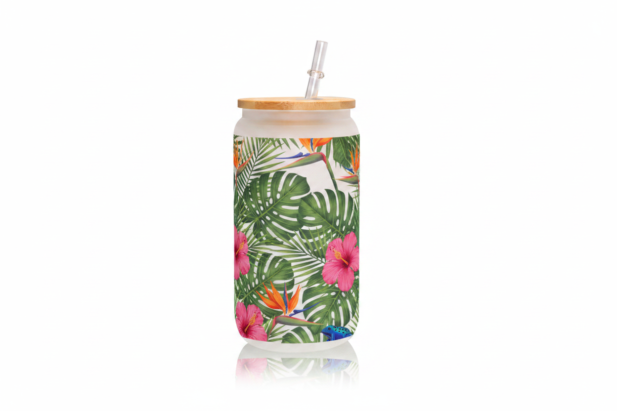 customized 16 oz frosted-glass-tumbler