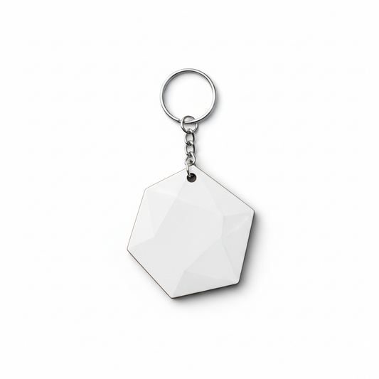 polygon mdf keychain sublimation 