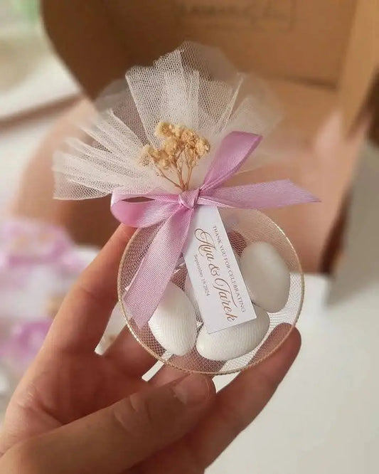 Handmade souvenir and chocolate decoration with elegant packaging